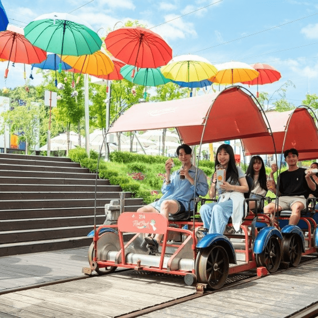 دراجة السكة الحديدية + جزيرة نامي | Gangchon Rail Bike + Nami Island - YallaKOREA